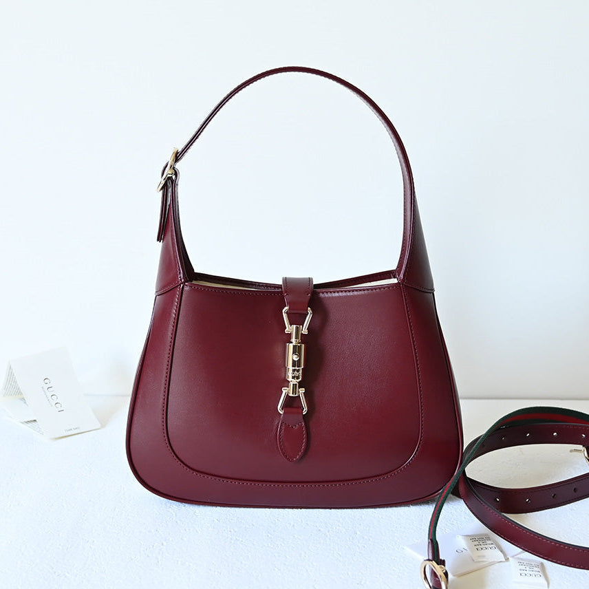 Bolso de hombro Jackie, nueva versión, de piel roja