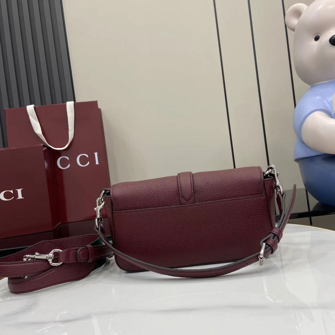 Bolso bandolera Ancora de piel roja