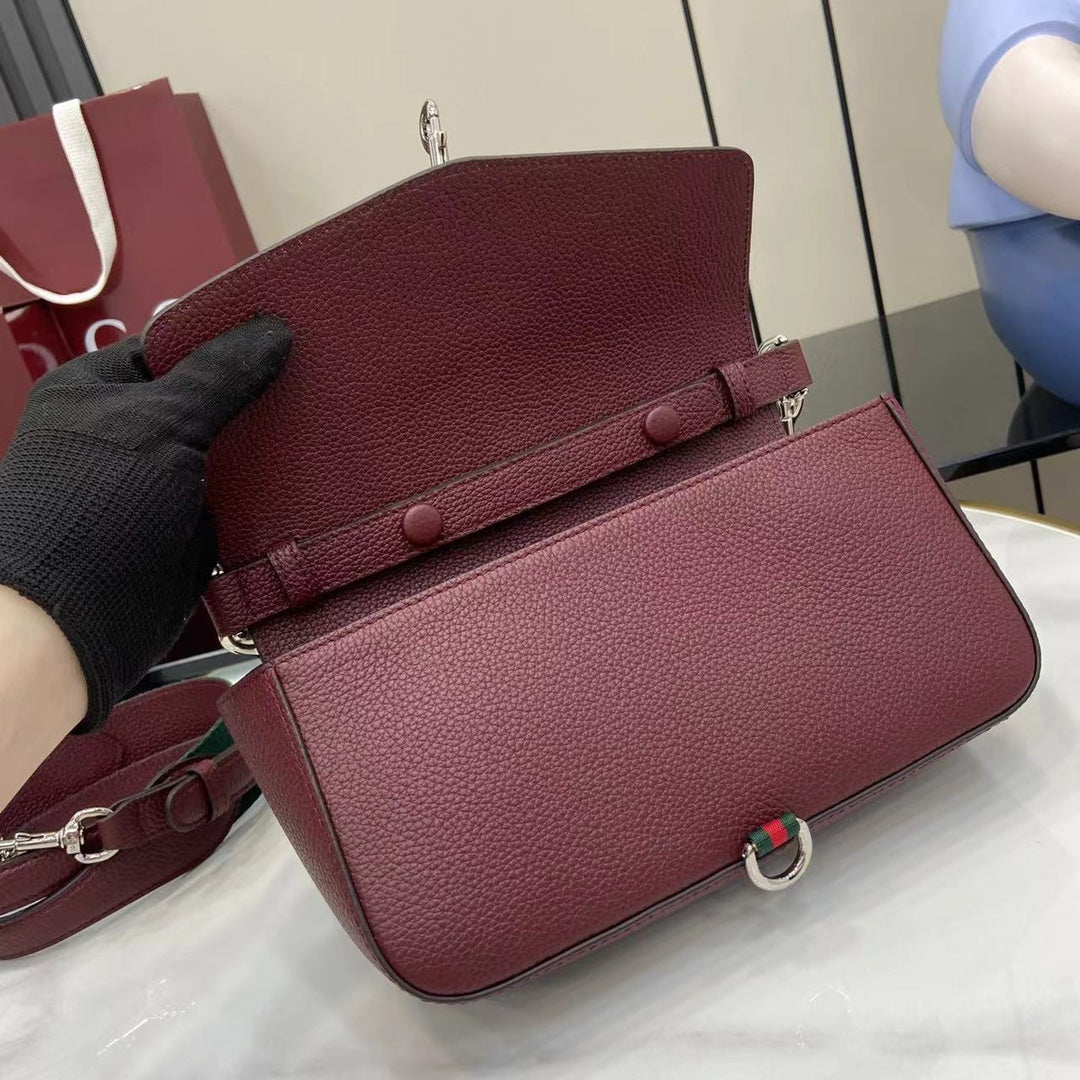 Bolso bandolera Ancora de piel roja