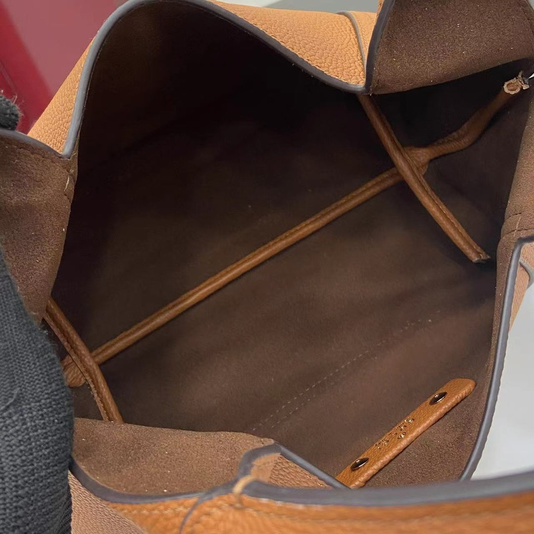Bolso bandolera Softbit de piel marrón