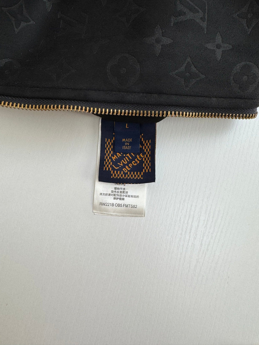 Chaqueta de estilo cuero con monograma integral