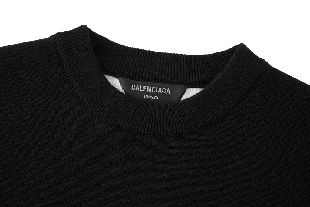 Suéter de mezcla de lana con logo jacquard