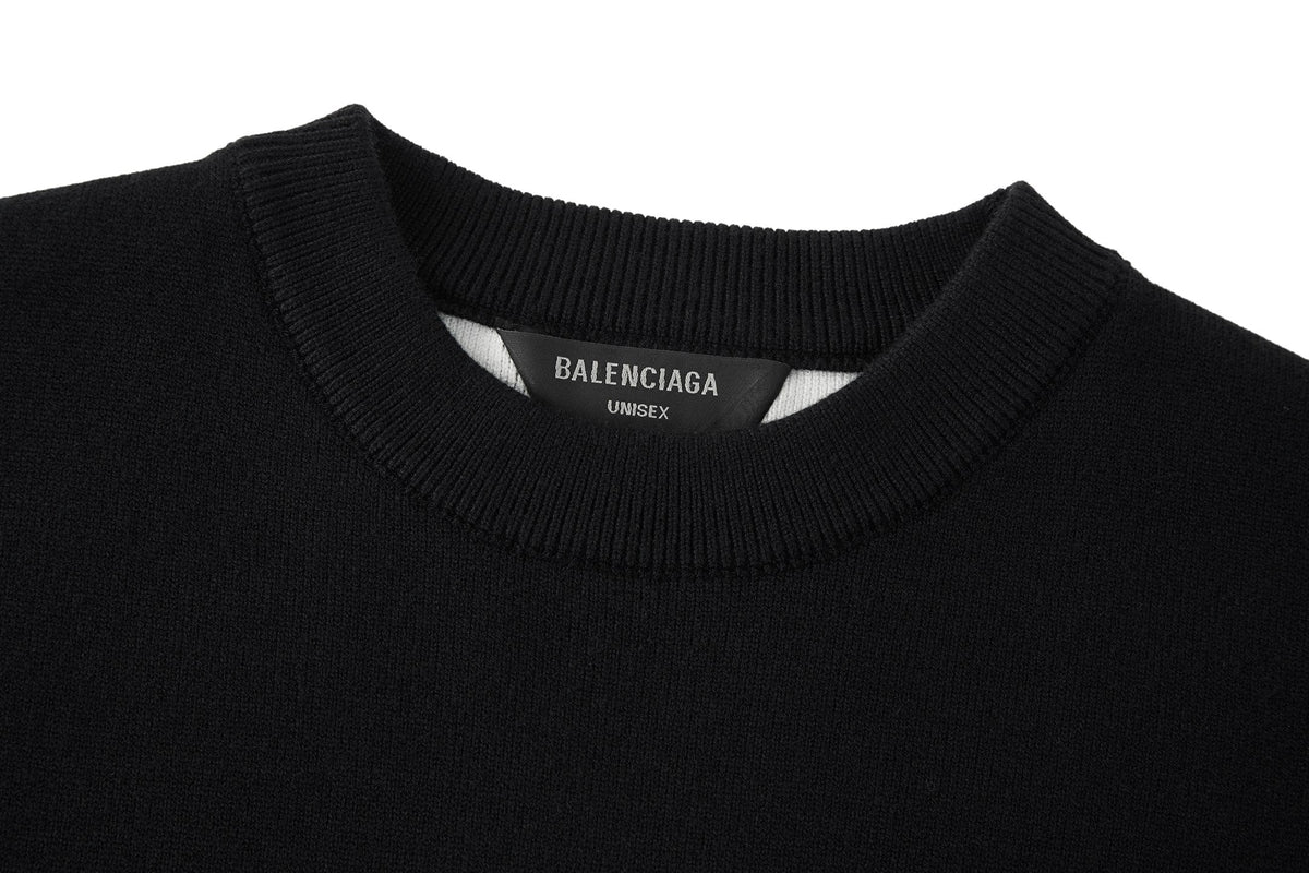Suéter de mezcla de lana con logo jacquard