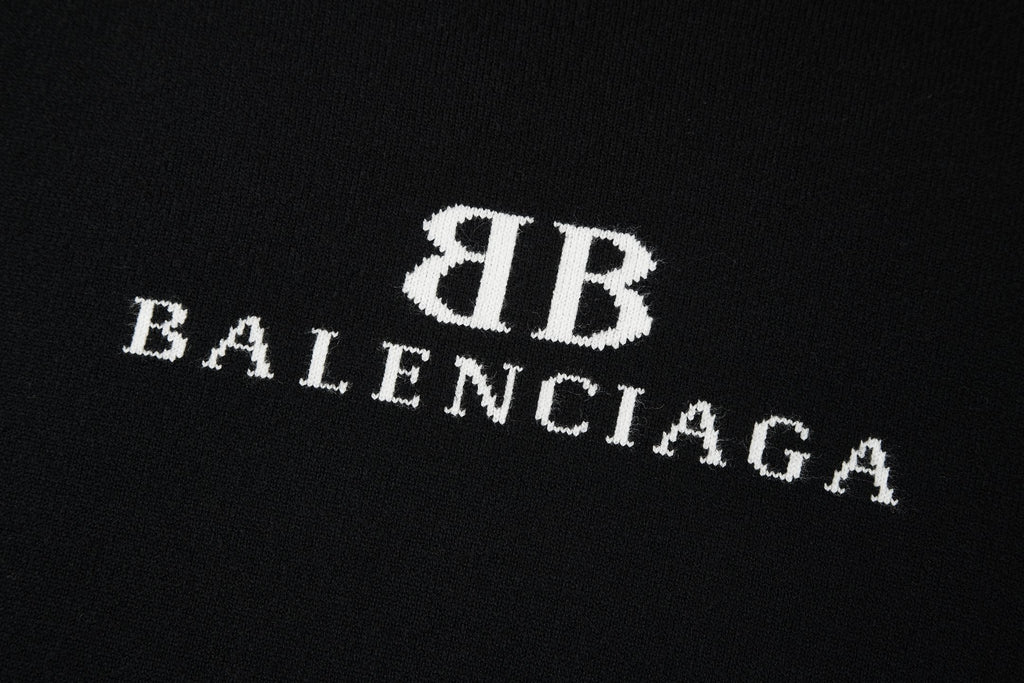 Suéter de mezcla de lana con logo jacquard