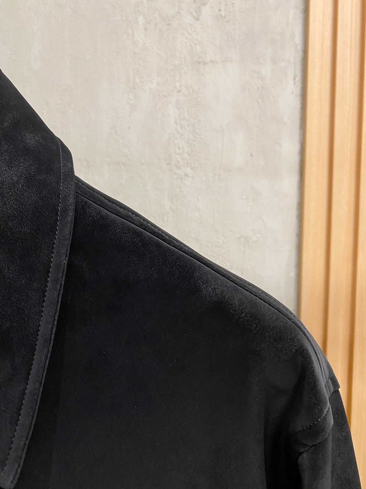 Blazer de ante bicolor