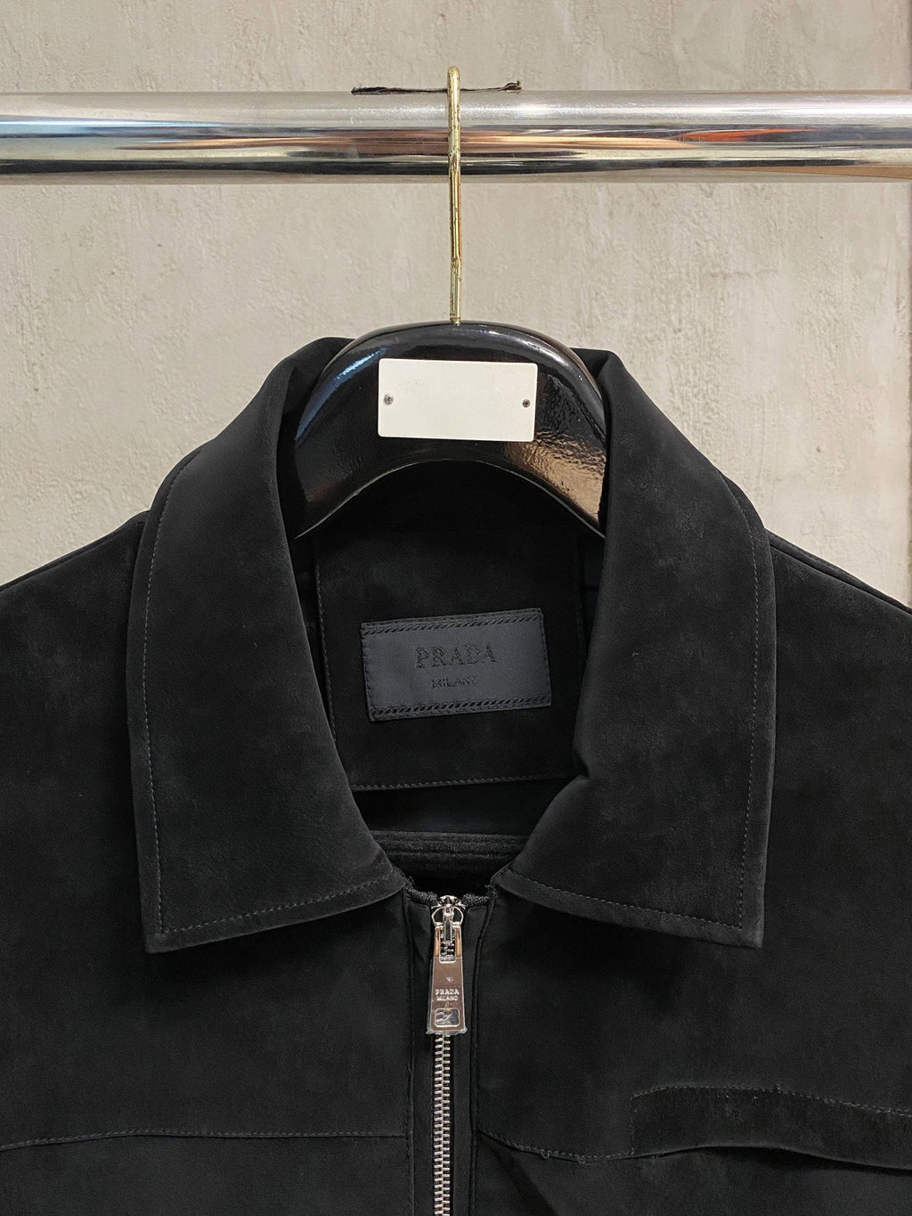 Blazer de ante bicolor