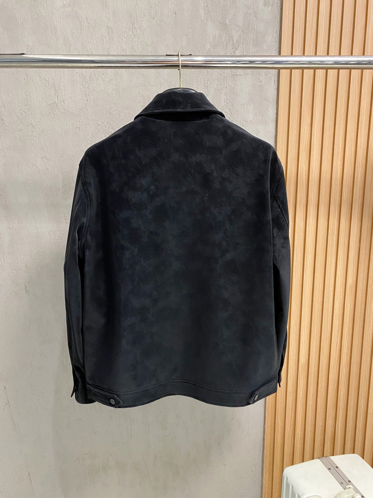 Blazer de ante bicolor