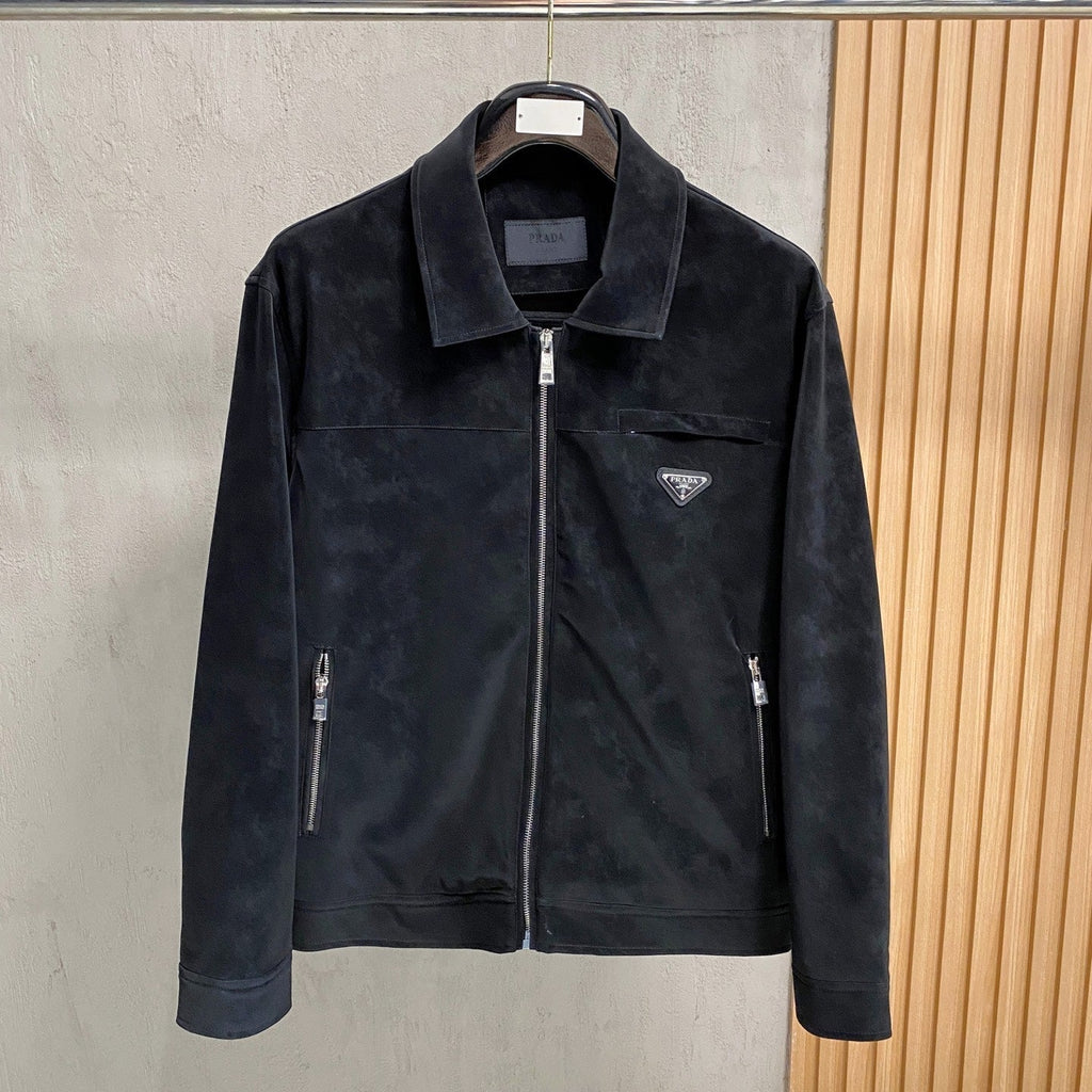 Blazer de ante bicolor