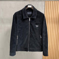 Blazer de ante bicolor