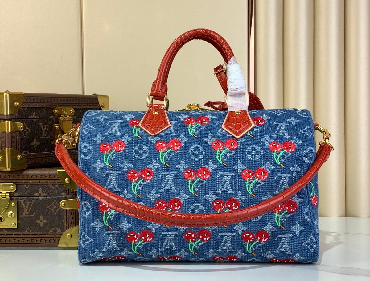 Monograma Denim Cereza