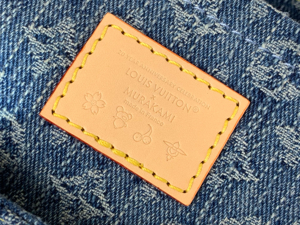 Bolso de hombro Monogram Denim Cereza