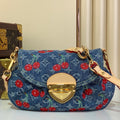 Bolso de hombro Monogram Denim Cereza