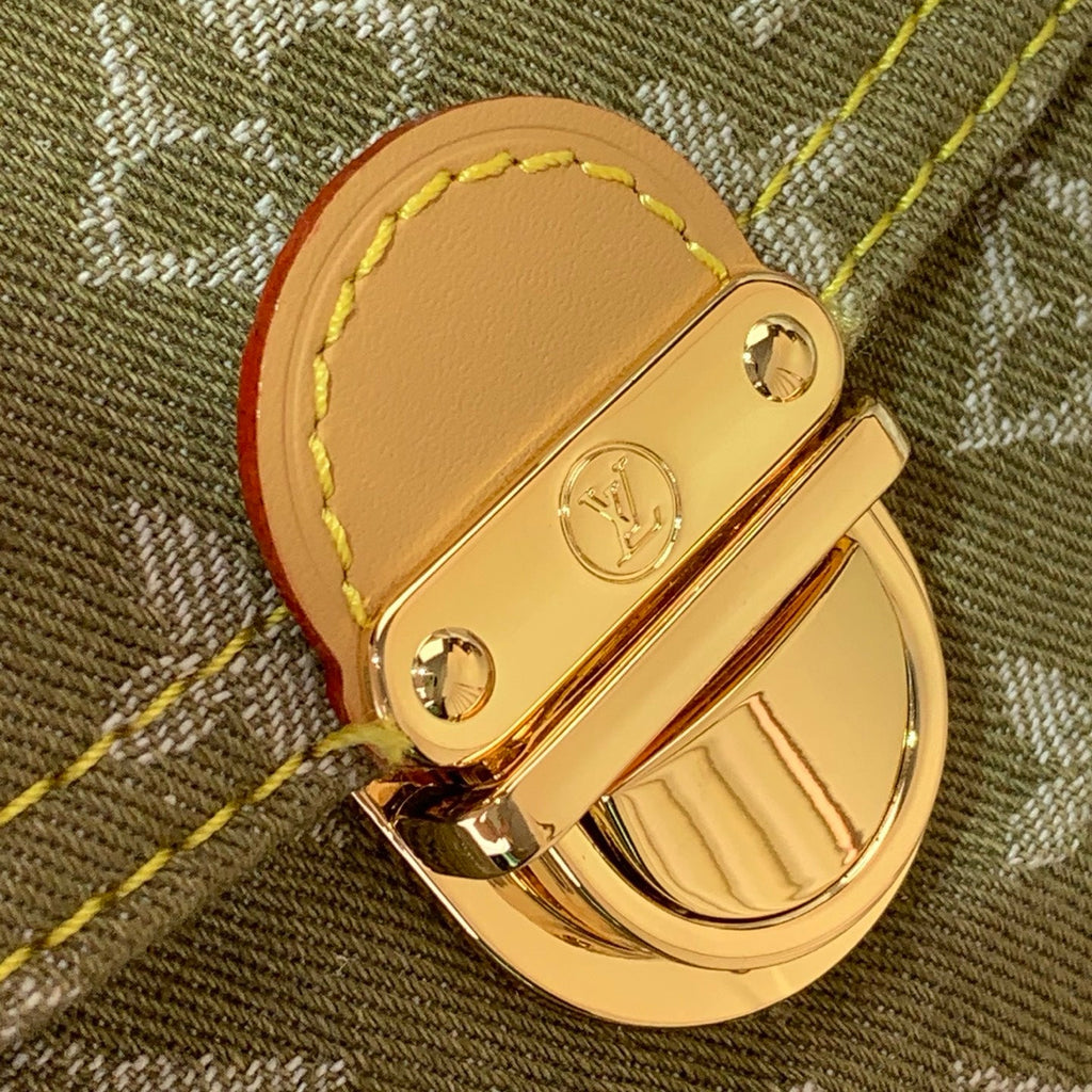 Bolso bandolera vintage de mezclilla verde