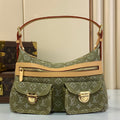 Bolso bandolera vintage de mezclilla verde