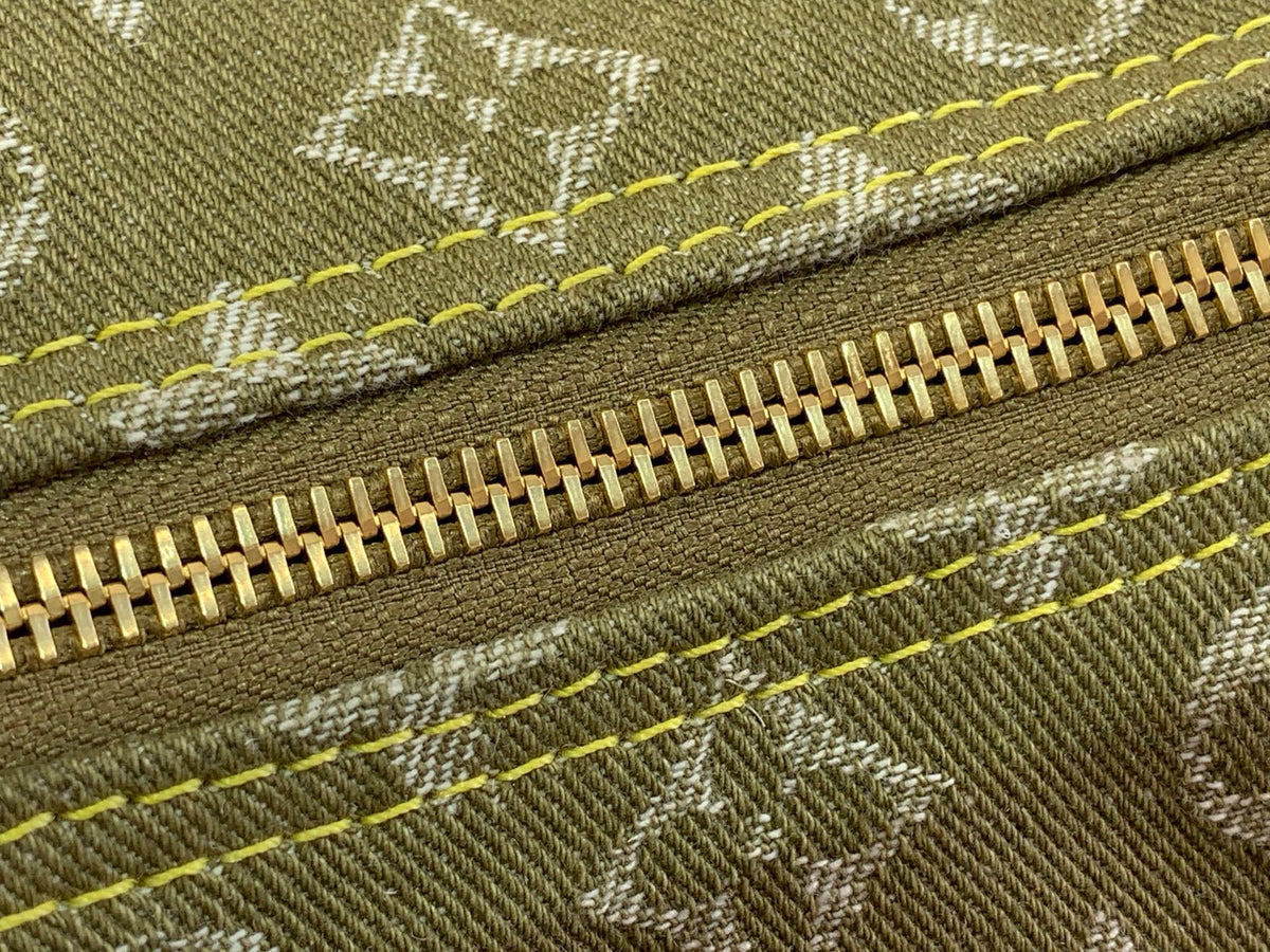 Bolso bandolera vintage de mezclilla verde