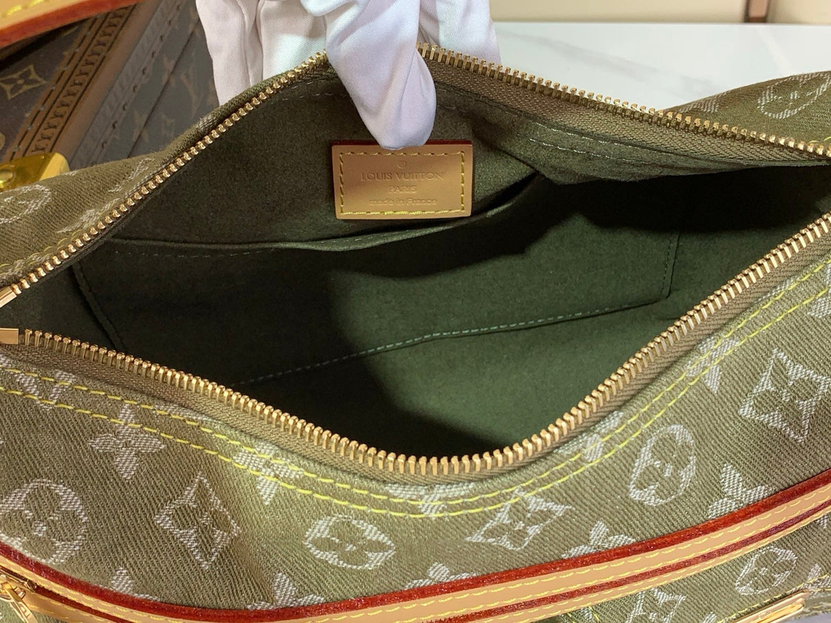 Bolso bandolera vintage de mezclilla verde
