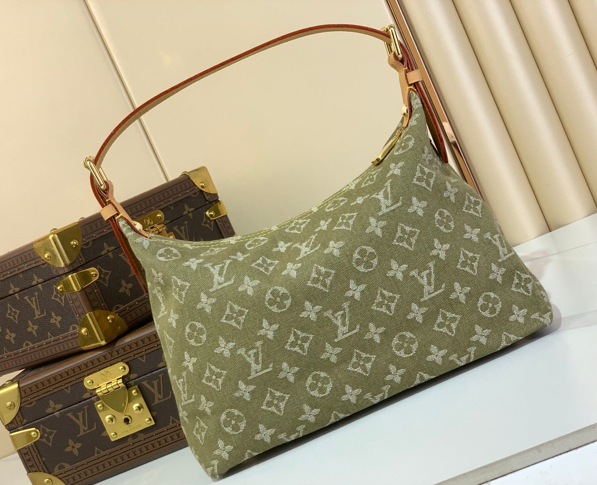 Bolso bandolera vintage de mezclilla verde