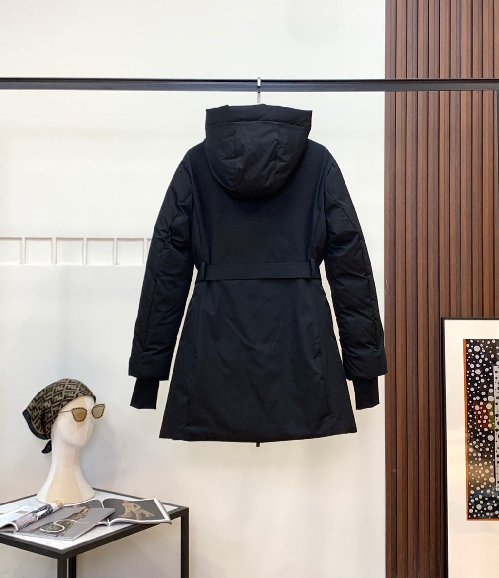 Chaqueta de plumón de ganso negro