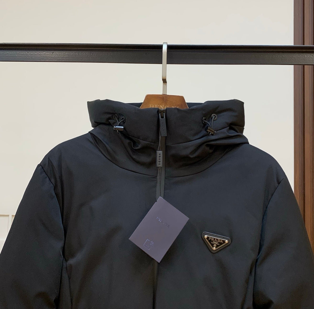 Chaqueta de plumón de ganso negro