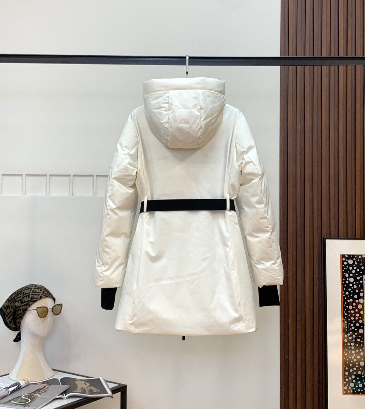 Chaqueta de plumón de ganso blanco