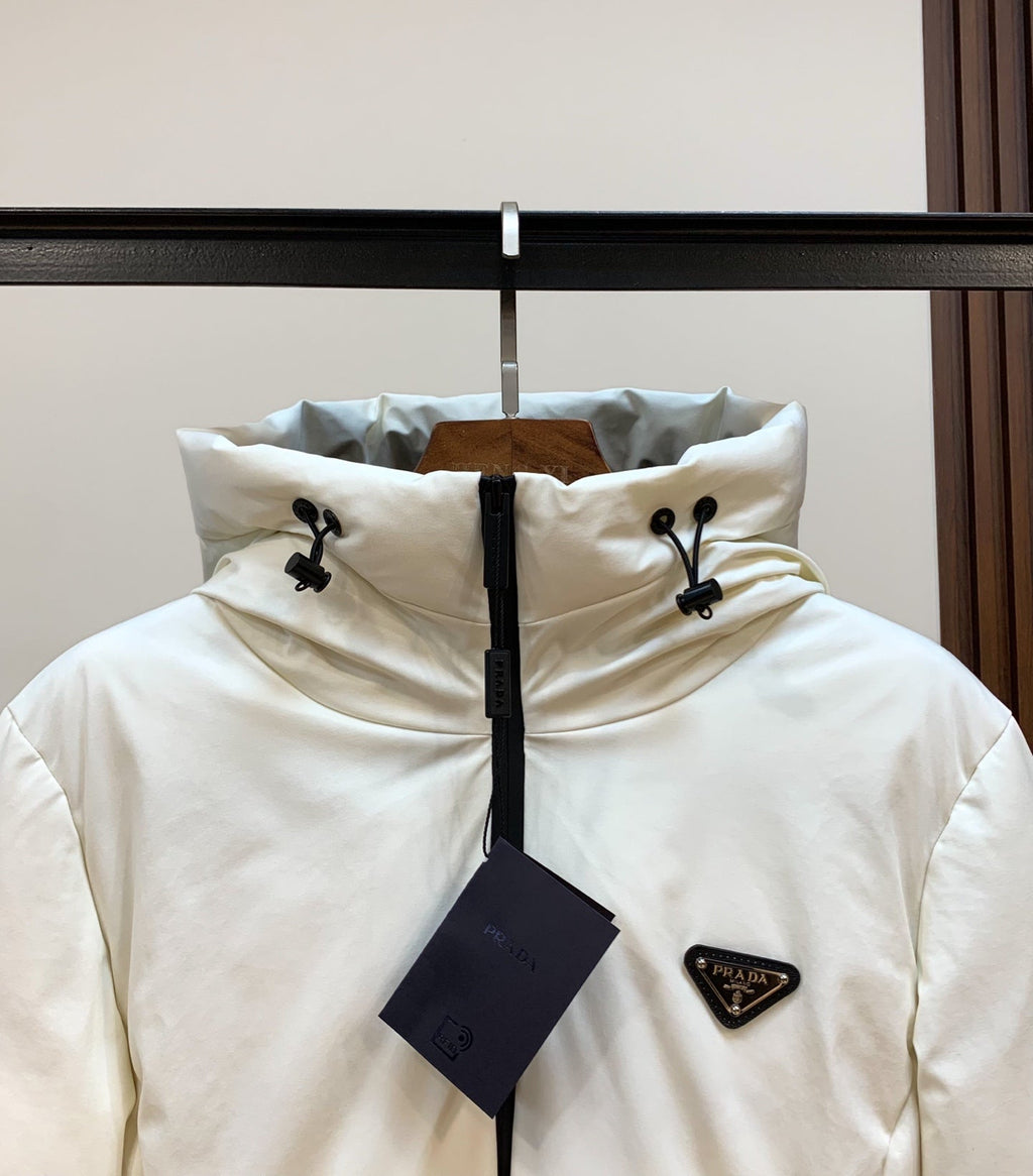 Chaqueta de plumón de ganso blanco