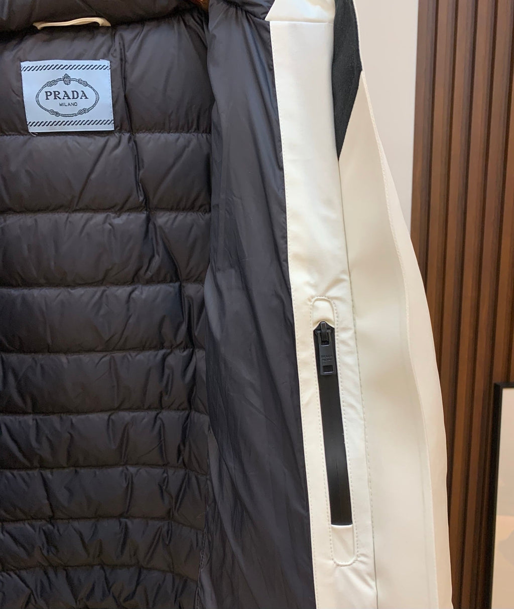 Chaqueta de plumón de ganso blanco