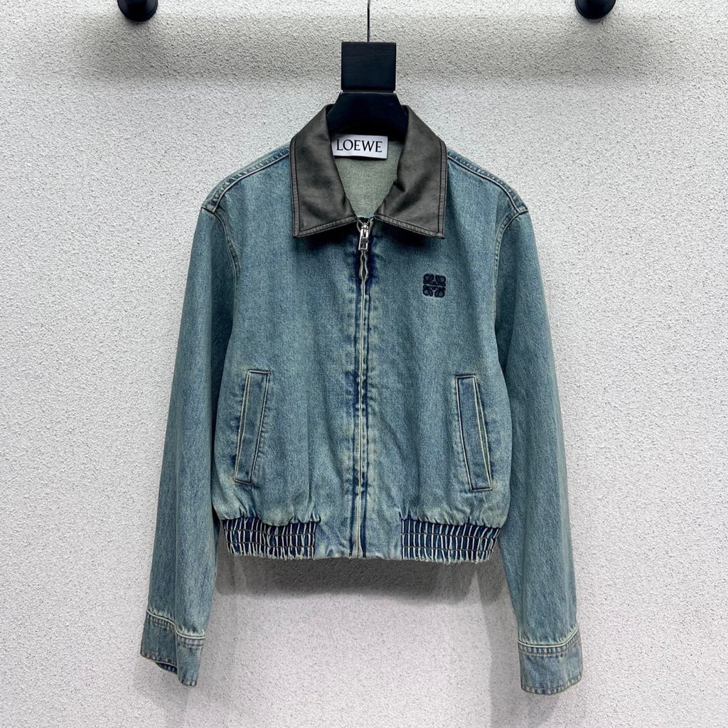 Chaqueta vaquera lavada bordada LW