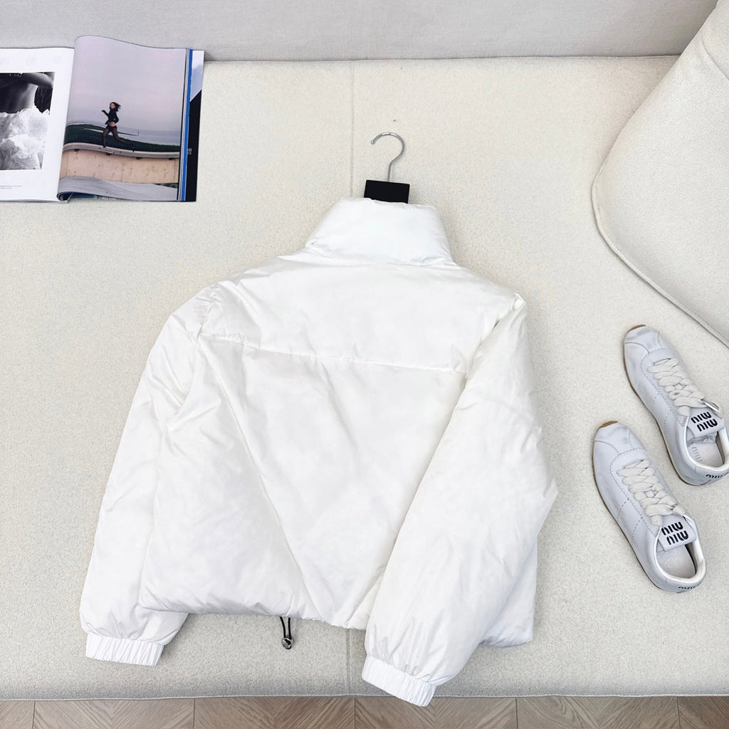 Chaqueta de plumón de ganso blanco