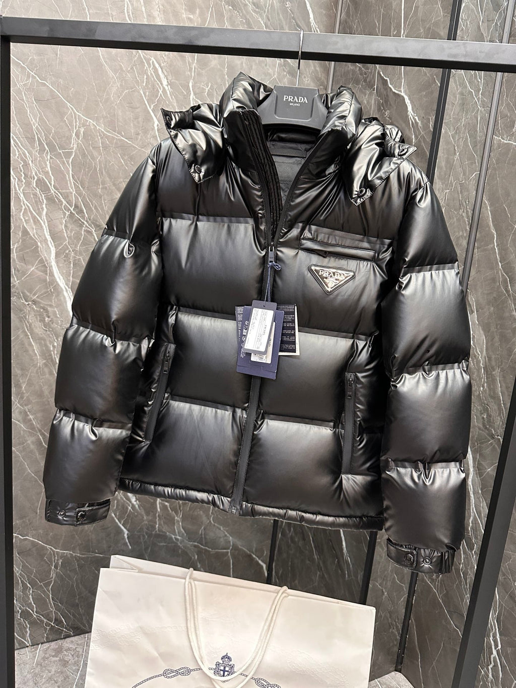 Chaqueta de plumón laminado de primera calidad