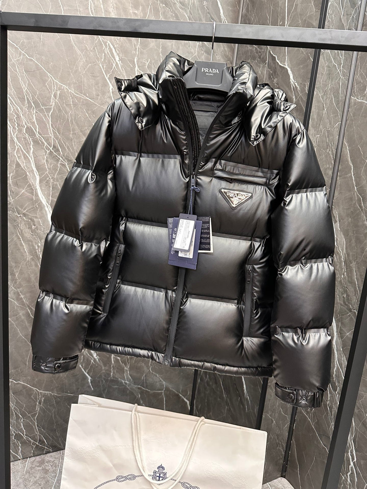 Chaqueta de plumón laminado de primera calidad