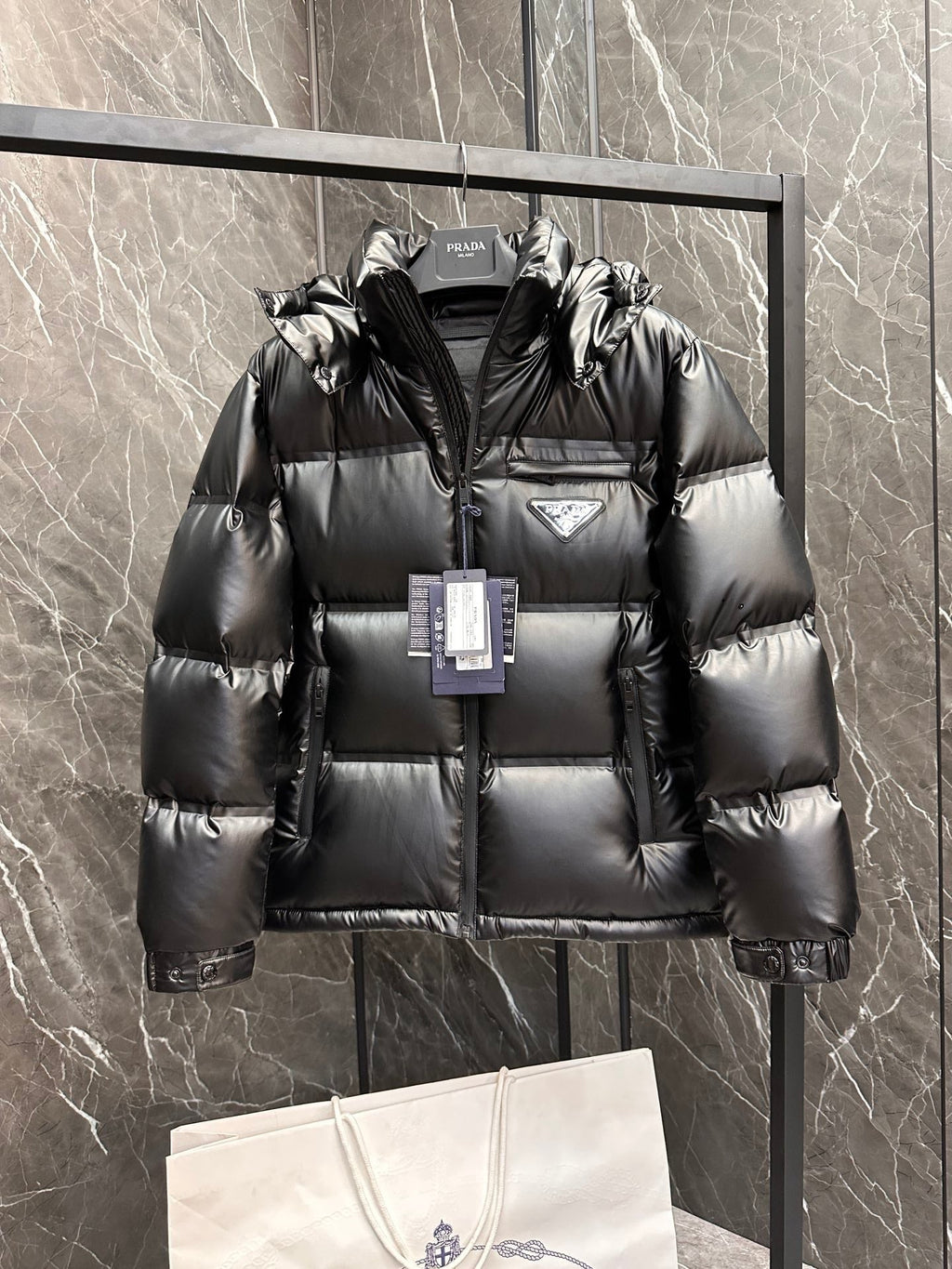 Chaqueta de plumón laminado de primera calidad