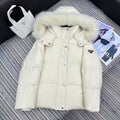 Chaqueta de plumas blanca