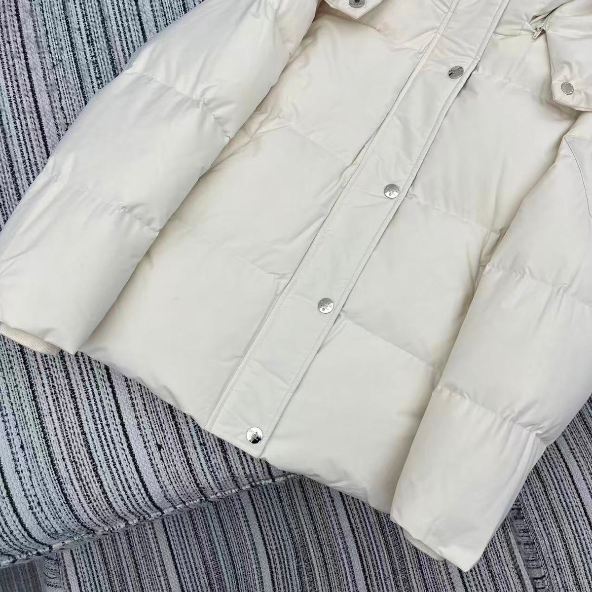 Chaqueta de plumas blanca
