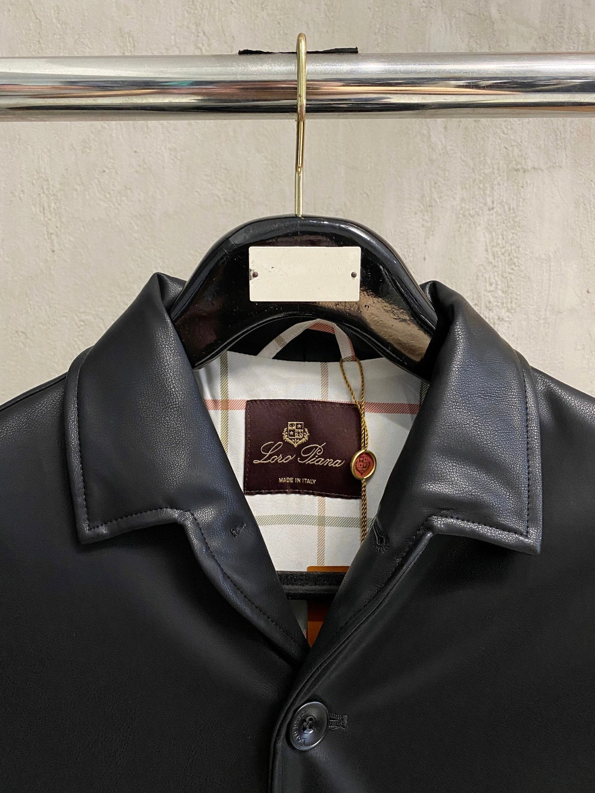 Chaqueta de cuero sintético para hombre