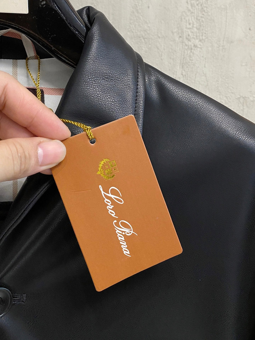 Chaqueta de cuero sintético para hombre