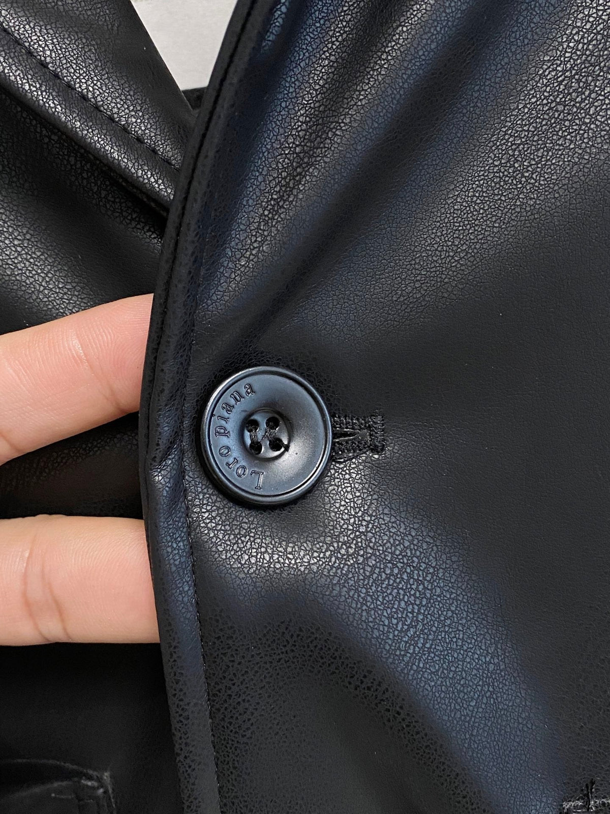 Chaqueta de cuero sintético para hombre