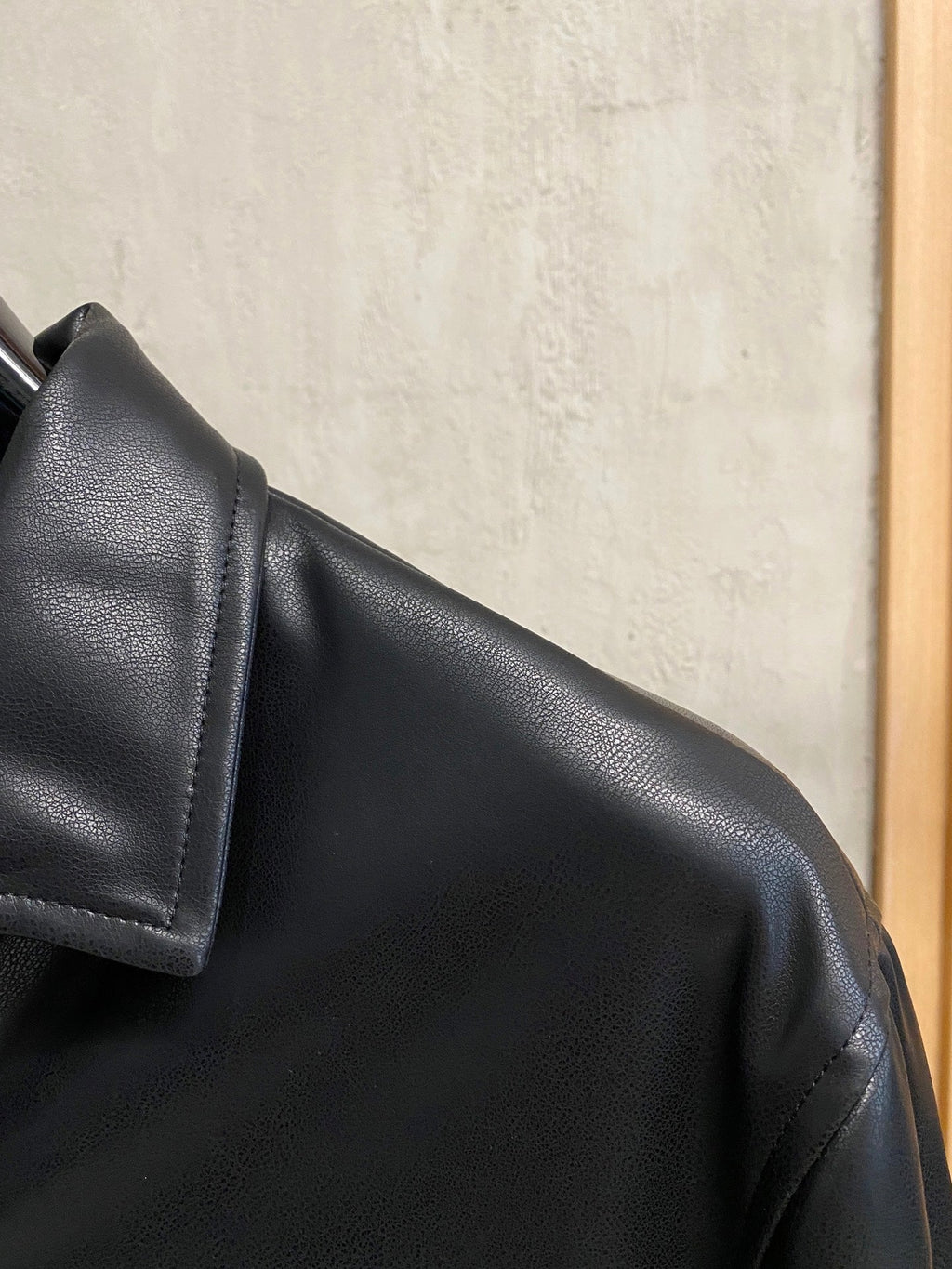 Chaqueta de cuero sintético para hombre