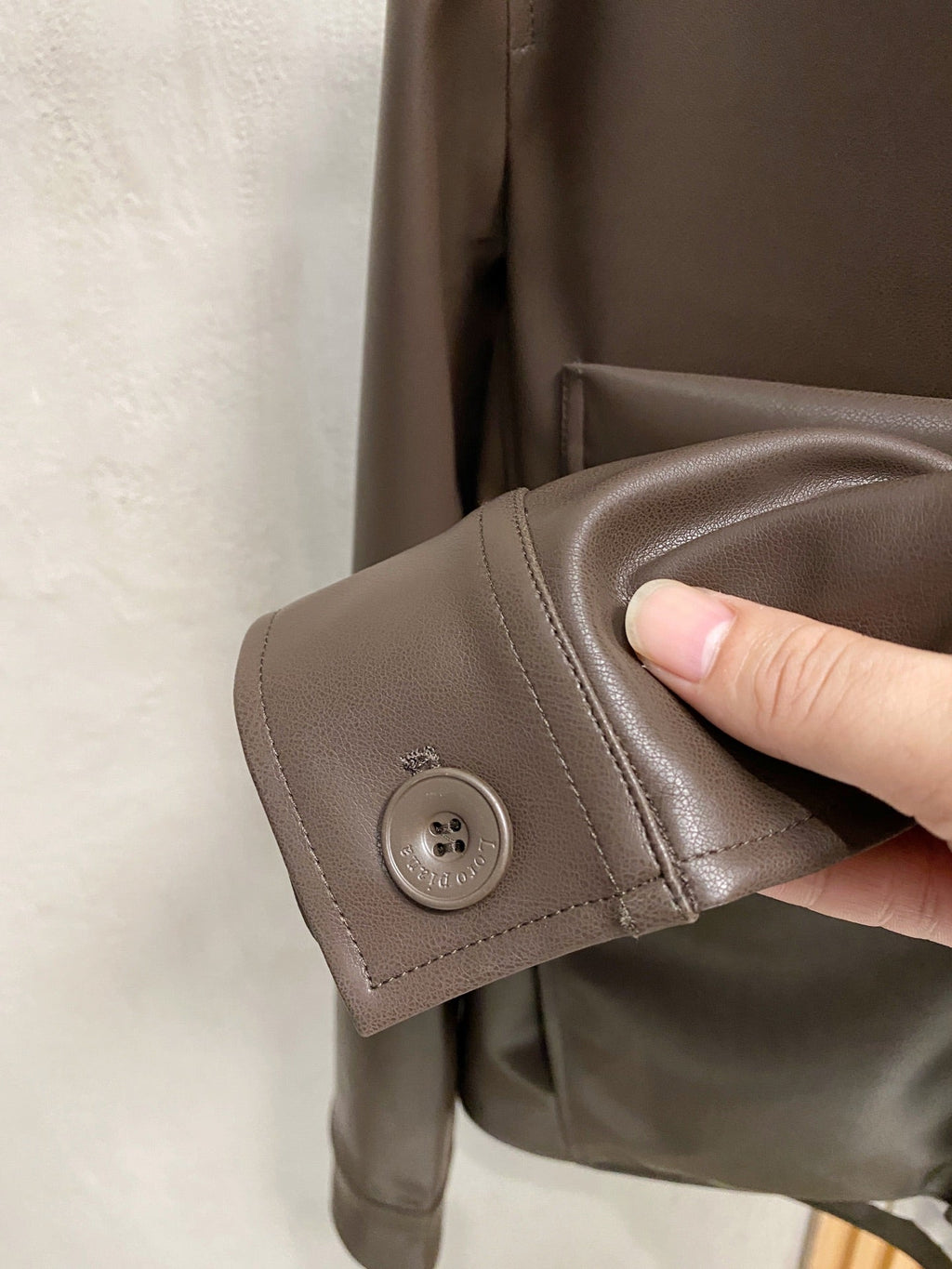 Chaqueta de cuero sintético para hombre