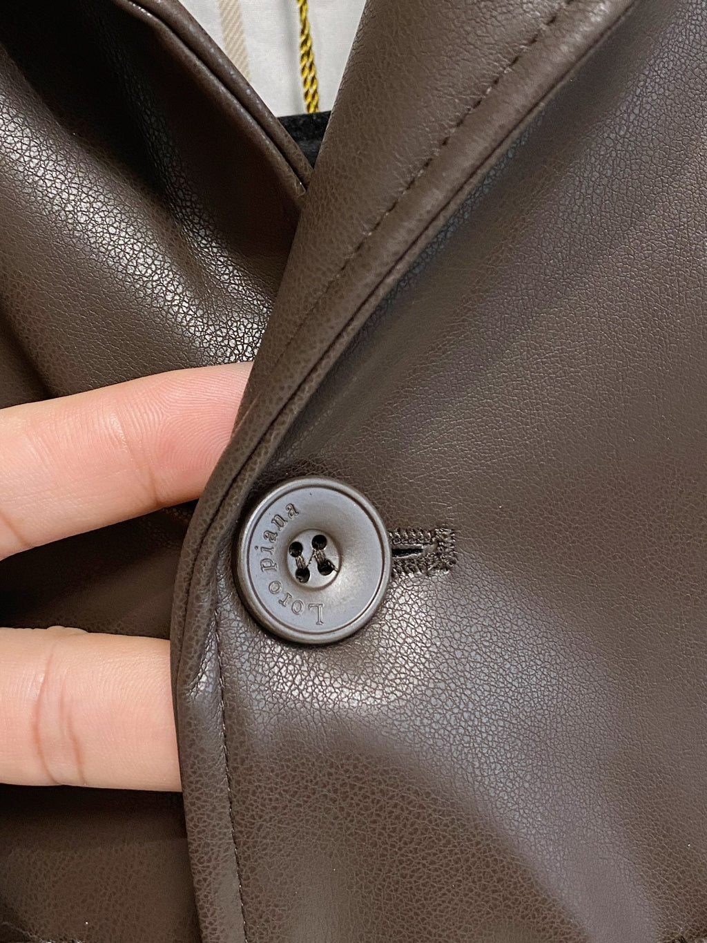 Chaqueta de cuero sintético para hombre
