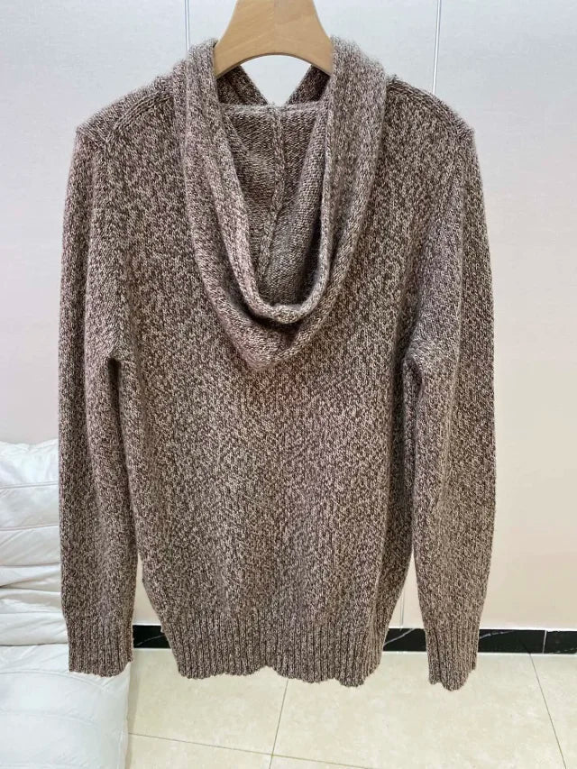 Sudadera con capucha de punto Brown Casual Bear
