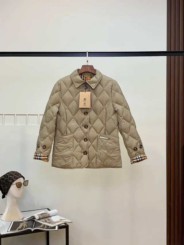 Chaqueta acolchada de rombos