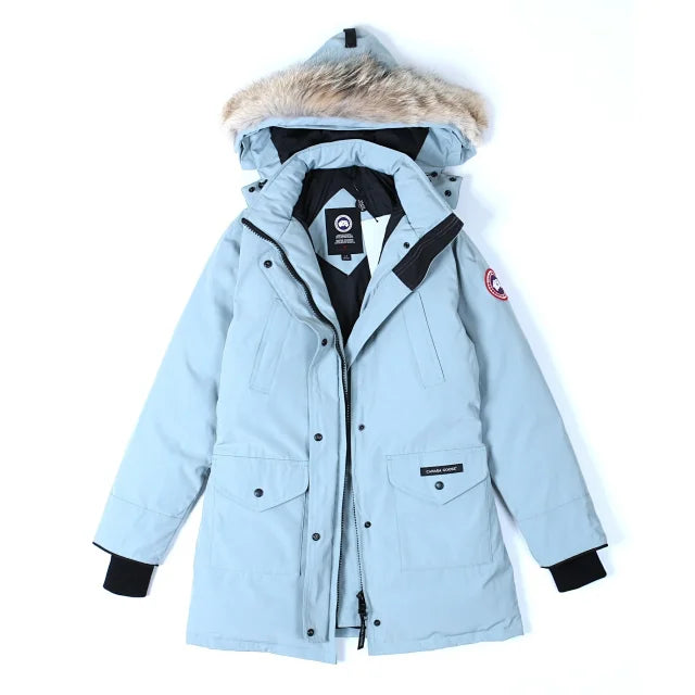 Parka larga de plumón