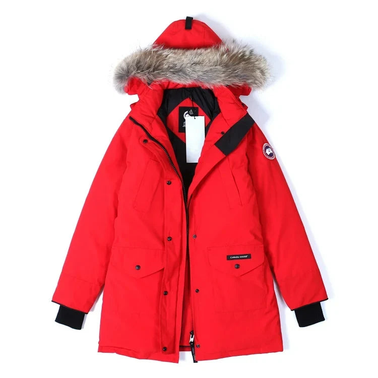 Parka larga de plumón
