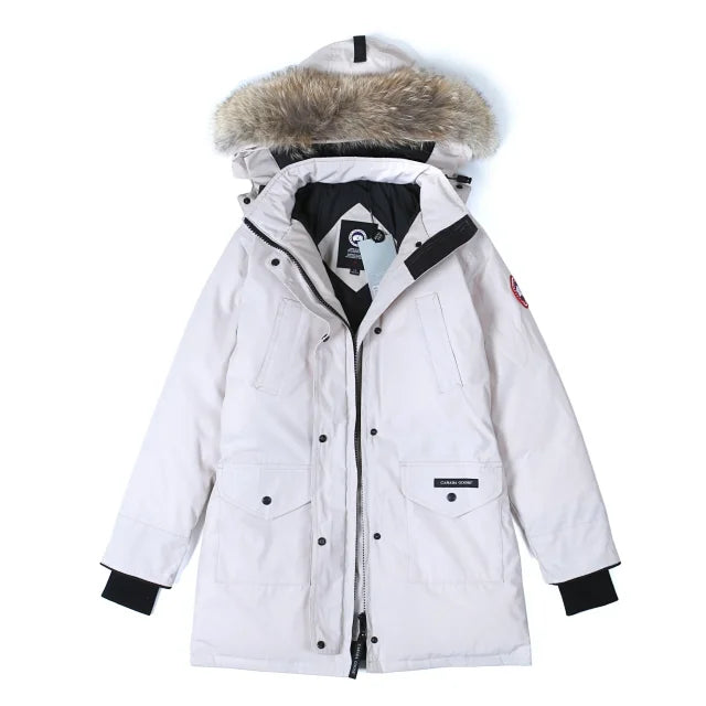 Parka larga de plumón