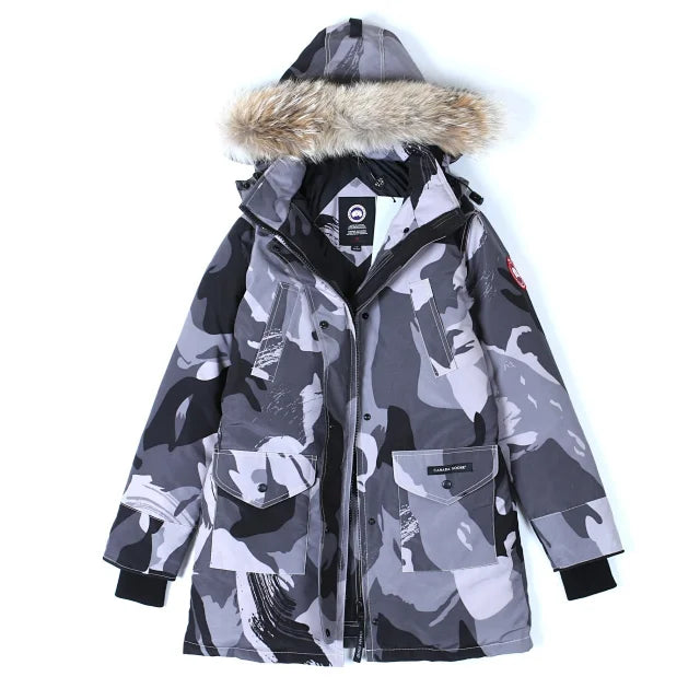 Parka larga de plumón