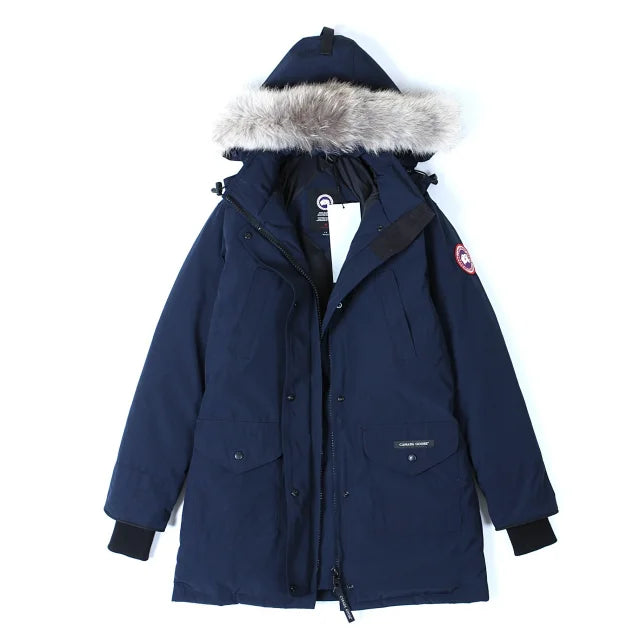 Parka larga de plumón