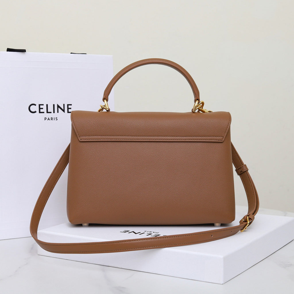 Bolso clásico de piel con asa superior