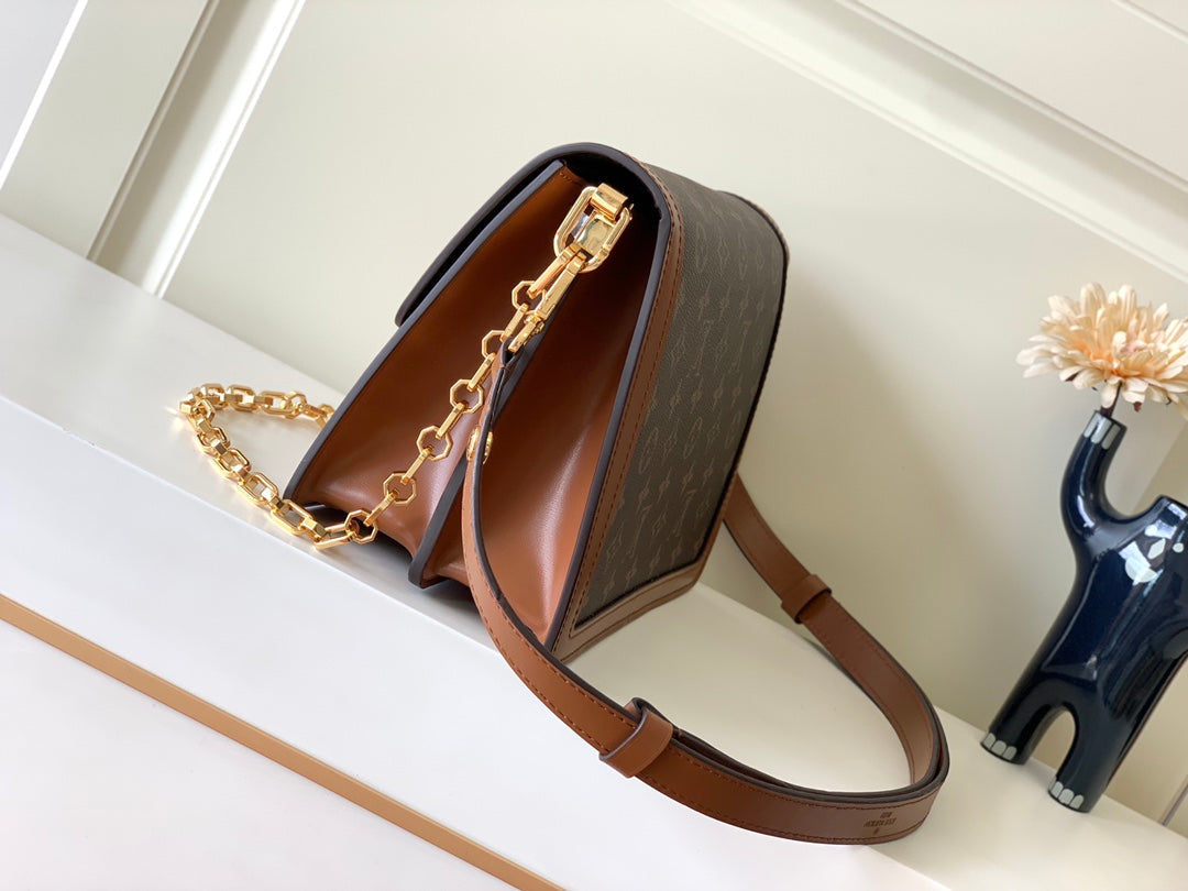 Bolso de hombro clásico con monograma